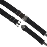 Bar & Shield Black Suspenders