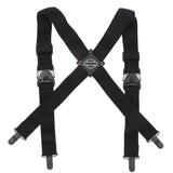 Bar & Shield Black Suspenders