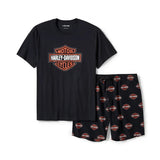 Harley-Davidson Men's Bar & Shield Print Pajama Shorts Set