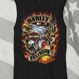 Rockin Panhead Mns Slvis T Custom Black