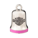 Harley-Davidson Engraved Bar & Shield Logo Ride Bell With Pink Stripe