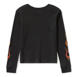 Harley-Davidson Women's Vintage Flames Knit Top - Harley Black