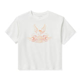 Harley-Davidson Women's Flaming Eagle Boxy Tee - White