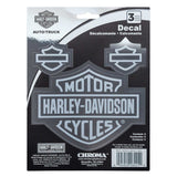 HARLEY-DAVIDSON® ETCHED CHROME BAR & SHIELD DECAL SHEET // CP26021