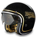Harley-Davidson Limited Edition Gloss Black & Metallic 3/4 Helmet