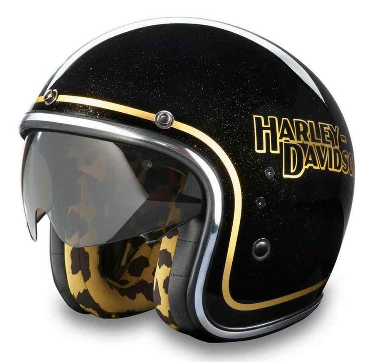 Harley-Davidson Limited Edition Gloss Black & Metallic 3/4 Helmet – Pfaff Harley-Davidson