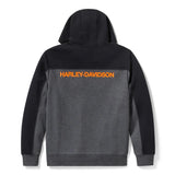 Harley-Davidson Men's H-D TECH Gaiter Full Zip - Colorblock - Charcoal Grey/ Blk