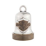 Harley-Davidson Engraved Bar & Shield Logo Ride Bell w/ Ribbed Accents