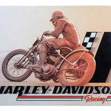 Harley-Davidson Embossed Tin Sign, Beach Racer Graphic // HDL-15559