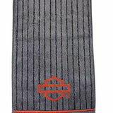 Harley-Davidson Open Bar & Shield Logo Stripes Absorbent Cotton Bar Towel - Gray