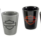 Harley-Davidson 2 oz. Open Bar & Shield Fade Ceramic Shot Glass Set - Set of Four // HL-18831