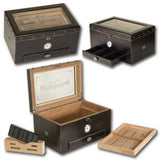 Harley-Davidson Cigar Humidor - Distressed Black Finish //  HDL-19650