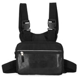 Harley-Davidson Men's Classic Codura Genuine Leather/Canvas Chest Pack - Black