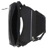Harley-Davidson Men's Classic Codura Genuine Leather/Canvas Chest Pack - Black