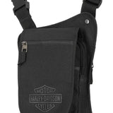 Harley-Davidson Men's Bar & Shield Polyester Shoulder Thigh Pack Bag - Black