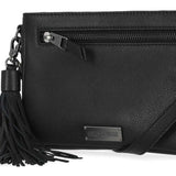 Harley-Davidson Women's Classic Leather Hip Bag w/ Tassel & Strap - Black