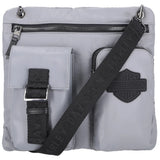 Harley-Davidson Women's Multi-Purpose Nylon Crossbody Utility Bag - Grey