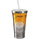 Harley-Davidson® Electroplate Tumbler with Straw // 2SSC4900