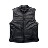 Harley-Davidson® Men's Passing Link Leather Vest // 98109-16VM