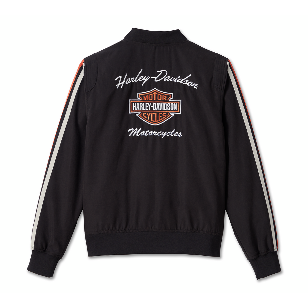 Harley-Davidson® Women's Iconic Sleeve Stripe Bomber Jacket // 98403-23VW