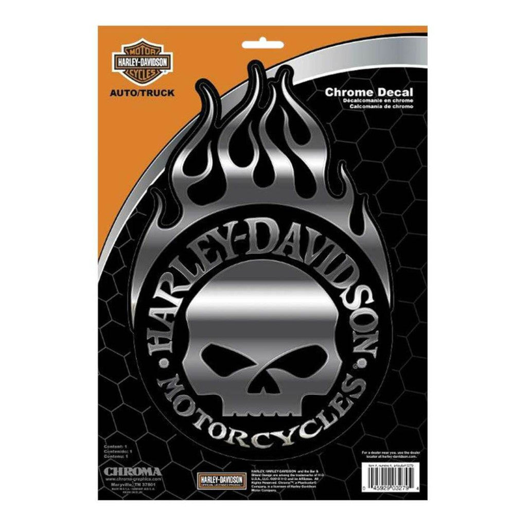 Harley-Davidson® Willie G Flames Chrome Decal // CP3279 – Pfaff Harley ...