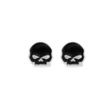 Harley-Davidson® Black Enamel Skull Post Earrings // HDE0488