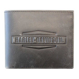 Harley-Davidson® Crazy Horse Billfold Wallet // MCH8450-GRYBLK