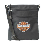 Harley-Davidson® Bar & Shield Embroidered Crossbody // XMP1548-OrgBlk