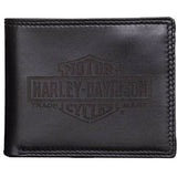 Harley-Davidson® Black Leather Billfold Gift Set // GS8905L-BLK
